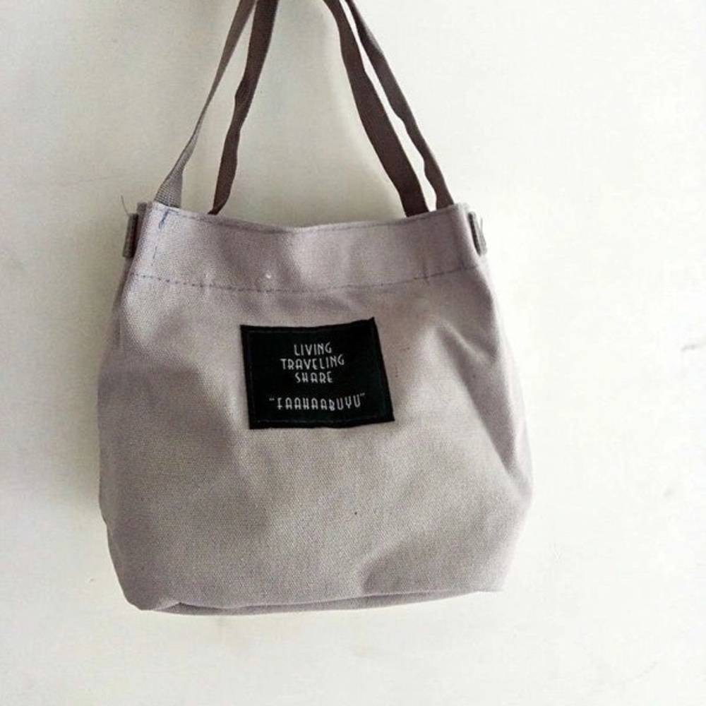Fashion Canvas Small Bucket Bag Shoulder Bag